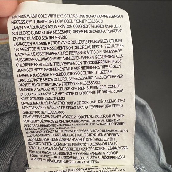 Vans Men's Short Sleeve Striped Button-Up Shirt M Blue Linen Blend Skater Skate - Picture 6 of 8